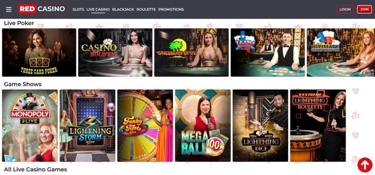 Red Casino jeux live